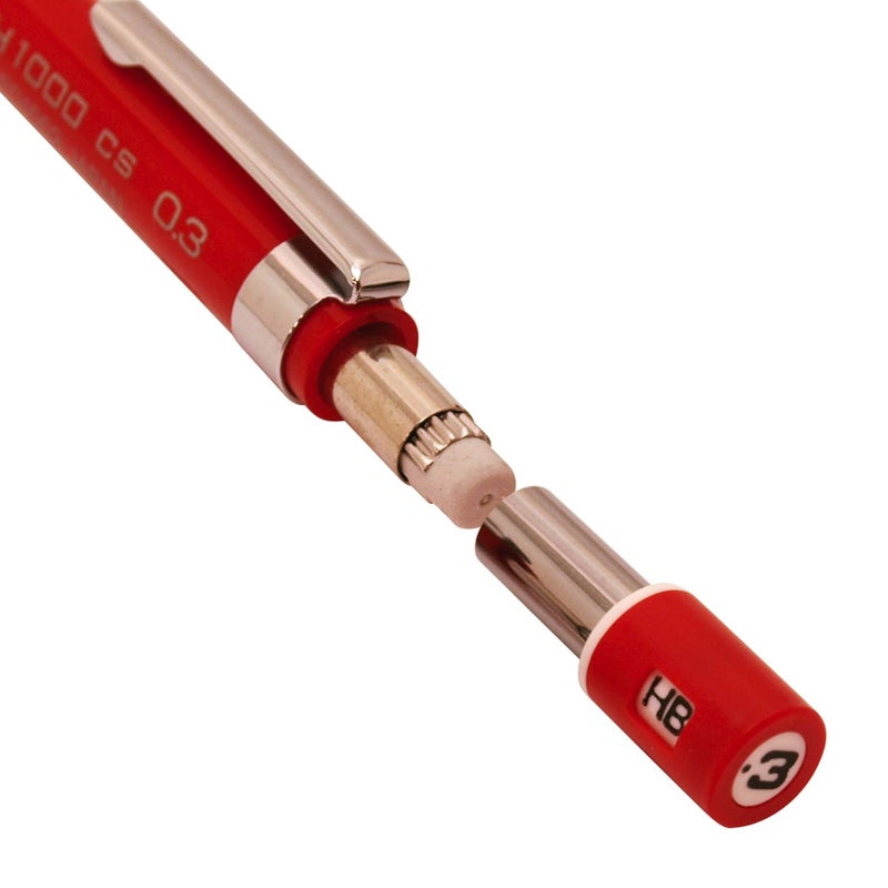 Pentel Mechanical Pencil, Graph 1000 CS, for Draft, 0.3mm, Red (PG1003CS-B) - Image 5